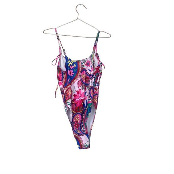One Piece Floral Retro Swimsuit Bathing Suit size medium - Picture 5 of 5